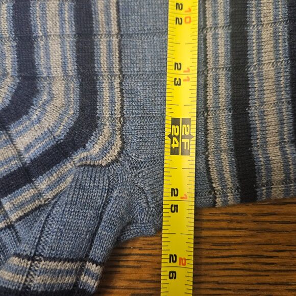 Baggy Wool V-Neck Sweater Vintage Striped Grunge or Preppy Men's XL - Picture 6 of 7